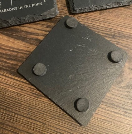 Slate Coaster: Family Name Monogram Personalized Laser Engraved Gift